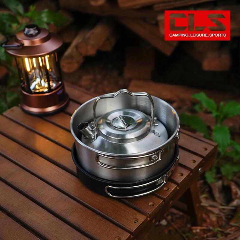CLS 1L Ultra-Light Outdoor Camping Kettle - 304 Stainless Steel Mini Teapot/Coffee Pot