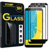 Screen Protector - VCOMP - Samsung Galaxy J6 (2018) - Tempered Glass - Set of 2 - Black