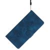 For Samsung Galaxy S25 Ultra Case Leather Imprinted Flower Phone Cover Wallet with Wrist Strap