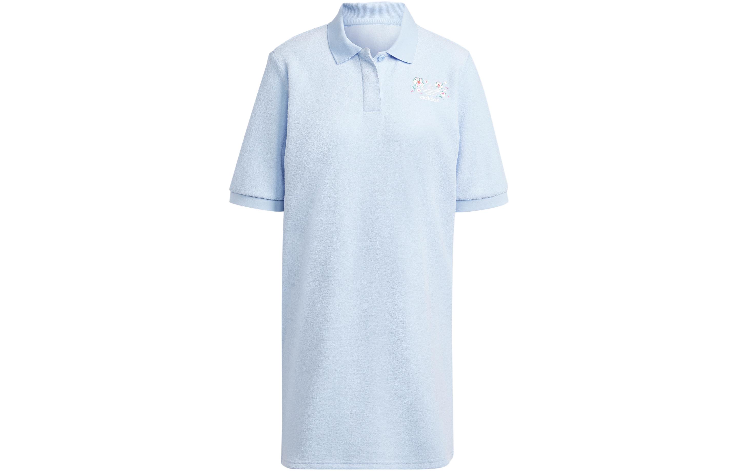Adidas Originals Cherry Blossom Limited Series Short Sleeved Dress Women s Light Pink Blue IP3753