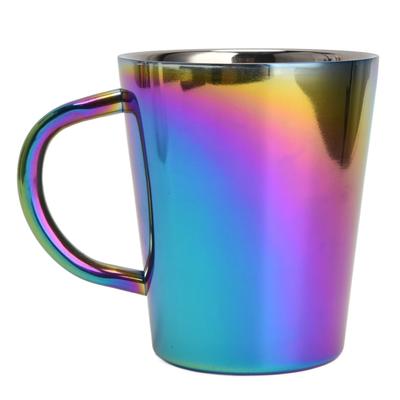 300ml Stainless Steel Coffee Cup with Handle Colorful Insulated Coffee Mug Double Layer Water Cup