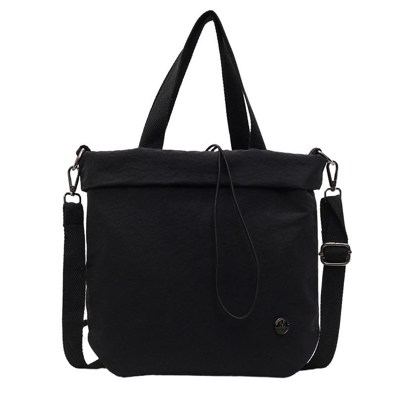 

Casual Bag for Women Nylon Drawstring Shoulder Bag Fitness Yoga Crossbody Bag Commuting Tote Bag чёрный