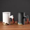 Wushiyuan Distant Mountain Wooden Handle Tea Infuser Cup