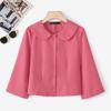 ZANZEA Women Doll Collar Loose Casual 3/4 Sleeve Blouse