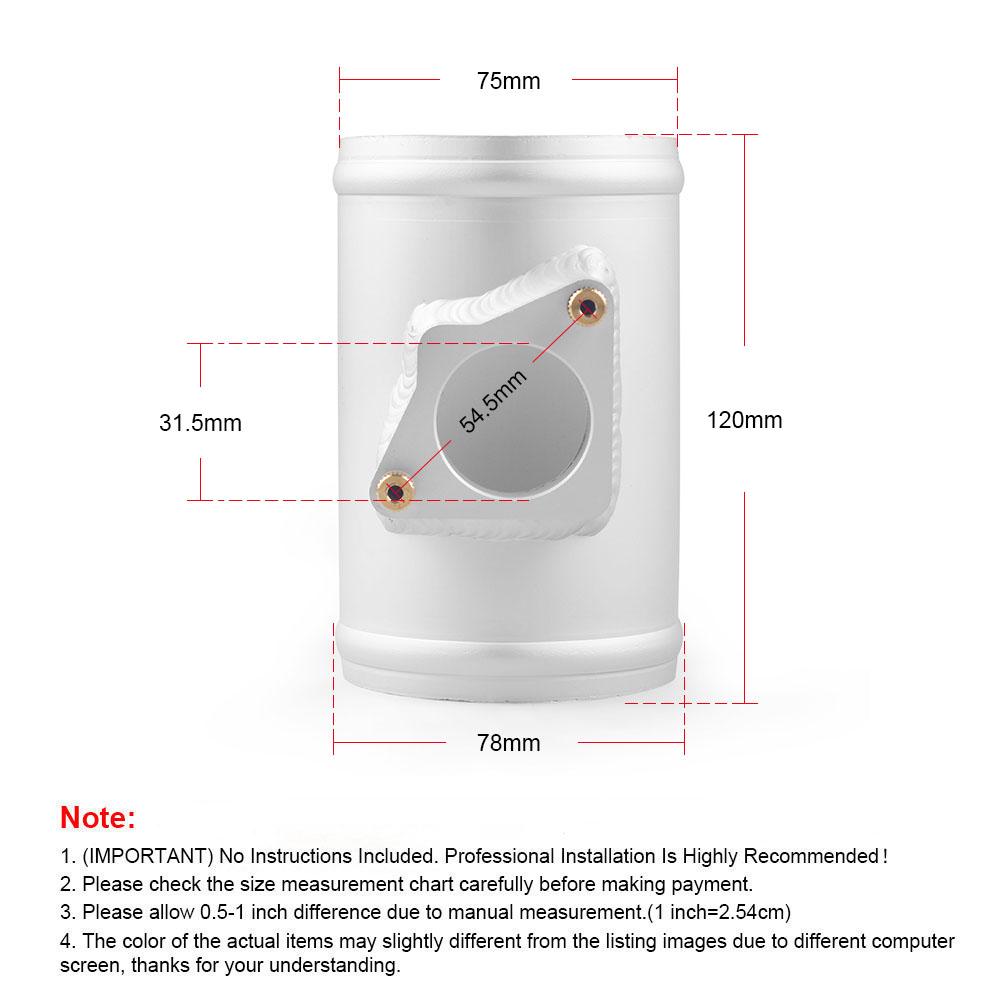 76mm Air Flow Sensor Adapter Intake Meter Mount Base Air Flow Adapter for TOYOTA MAZDA 3 6 For SUBARU For SUZUKI 3inch MAF