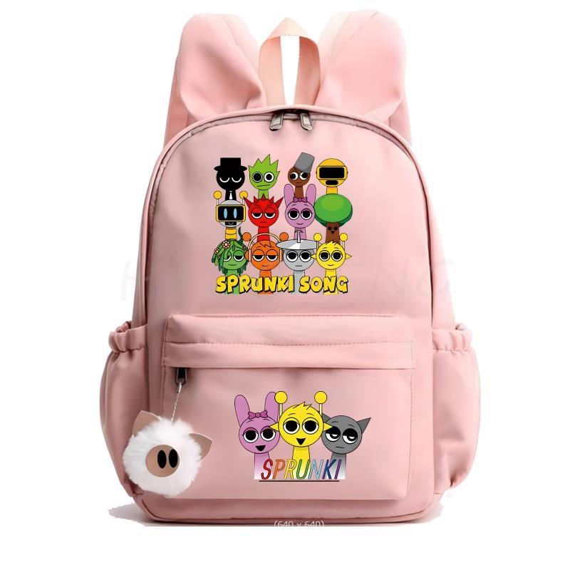 Hot New Sprunki Print Backpack for Girl Boy Student Teenager Children Rucksack Casual Women Cute School Bag Kids Birthday Gift