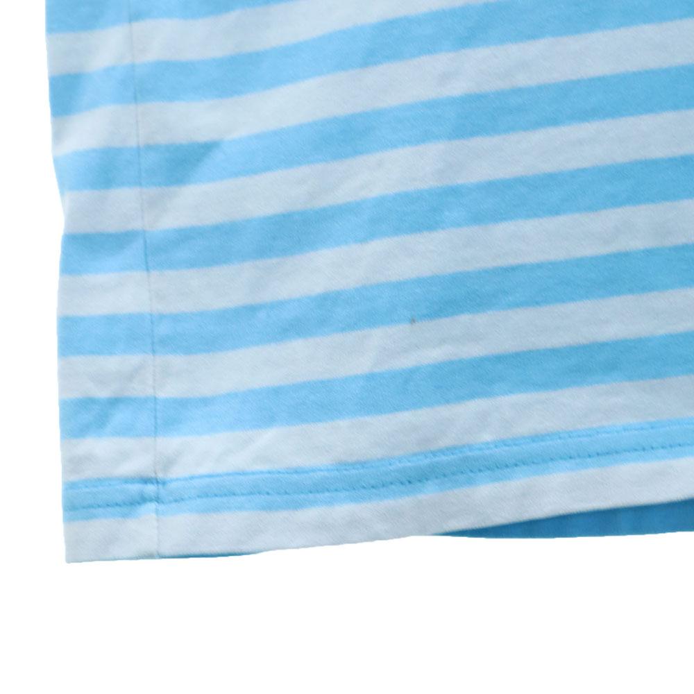 marimekko border Short sleeve Cut S Blue Women Used