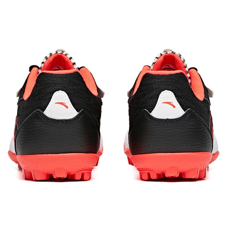 Anta Comfortable Cushioning Slip Resistant Abrasion Resistant Breathable Soccer Shoes Men's White Black Red 912032202-1
