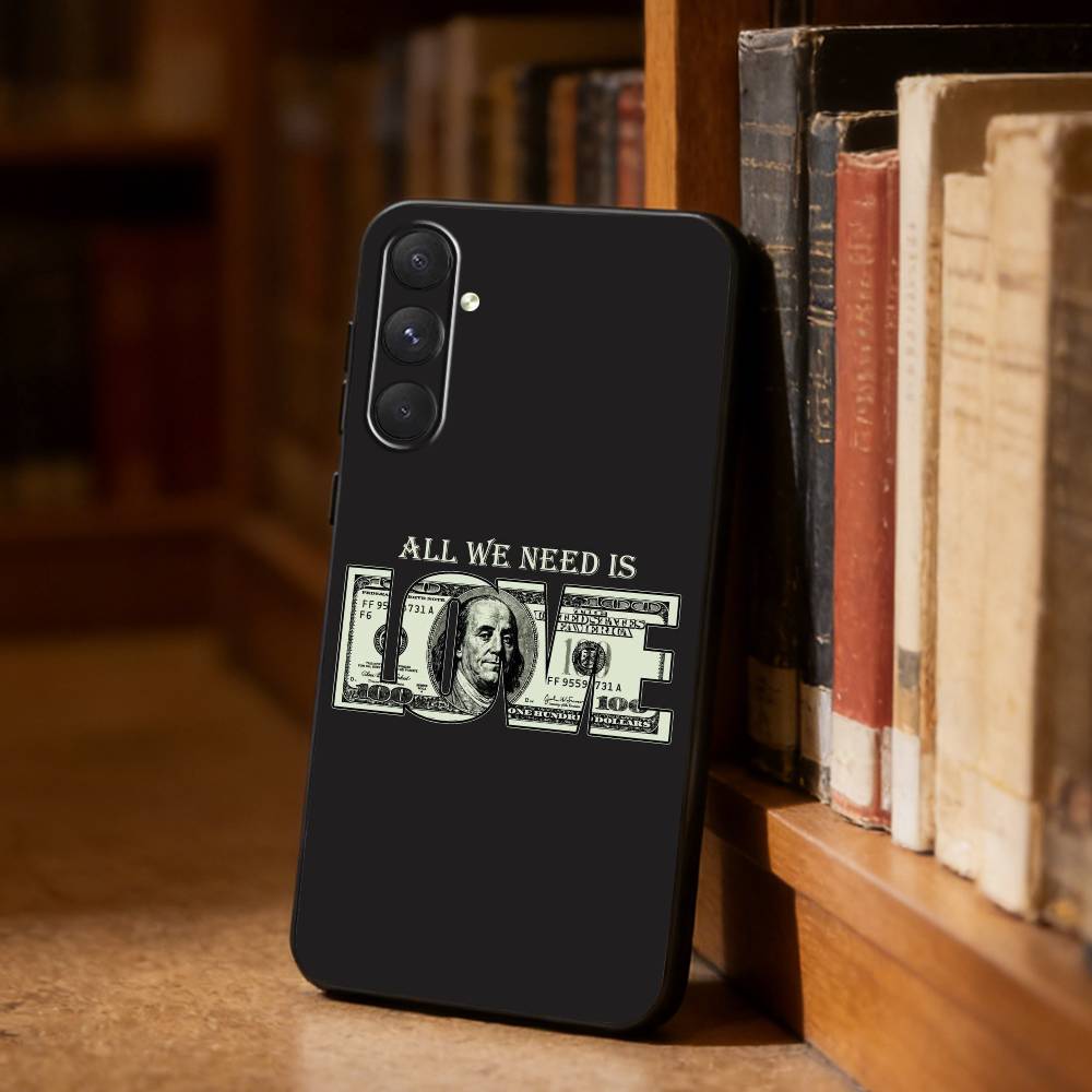 Money Talks Phone Case For Samsung S26,S25,S24,S23,S22,S21,Ultra,Plus,FE Black Soft Cover