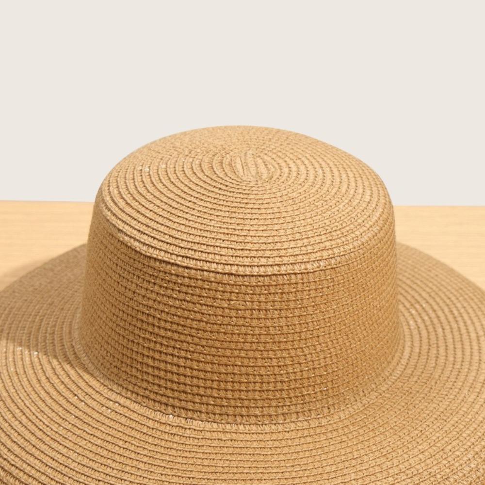 Sunscreen Hepburn Wind Sun Hat Sun Protection Straw Hat Hot Sale Folding Beach Hat  Travel