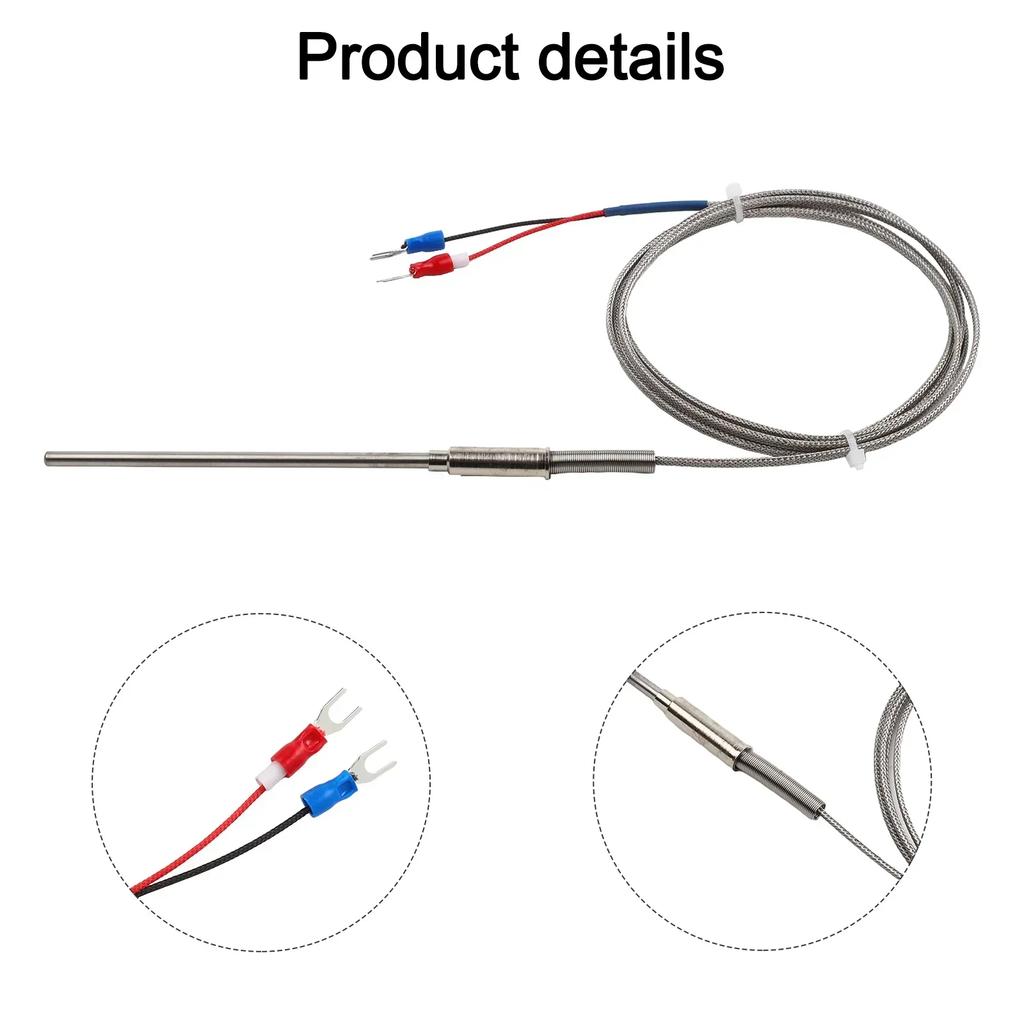 Laboratory Testing 4mmx100mm K Type Temperature Sensor High Temperature Probe High Temperature Sensor 1 Piece Included