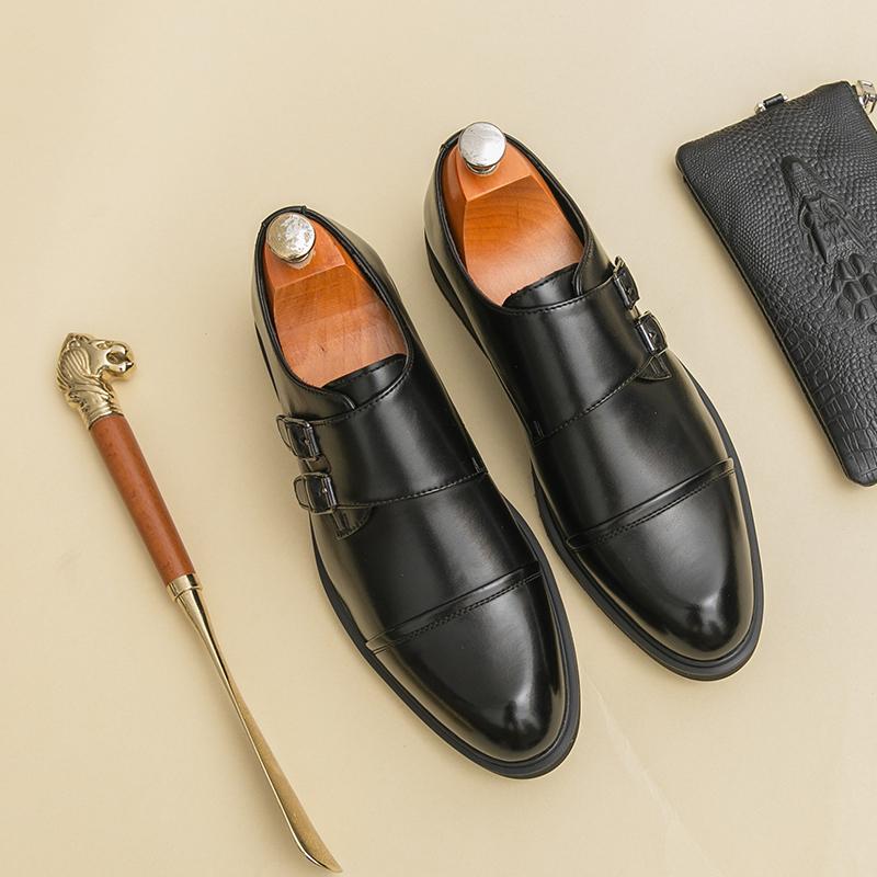 

Модная весенняя дышащая обувь кэжуал из кожи с пряжкой-башней, роскошный бренд, остроносая, удобная, деловая, банкетная, оксфорды 38