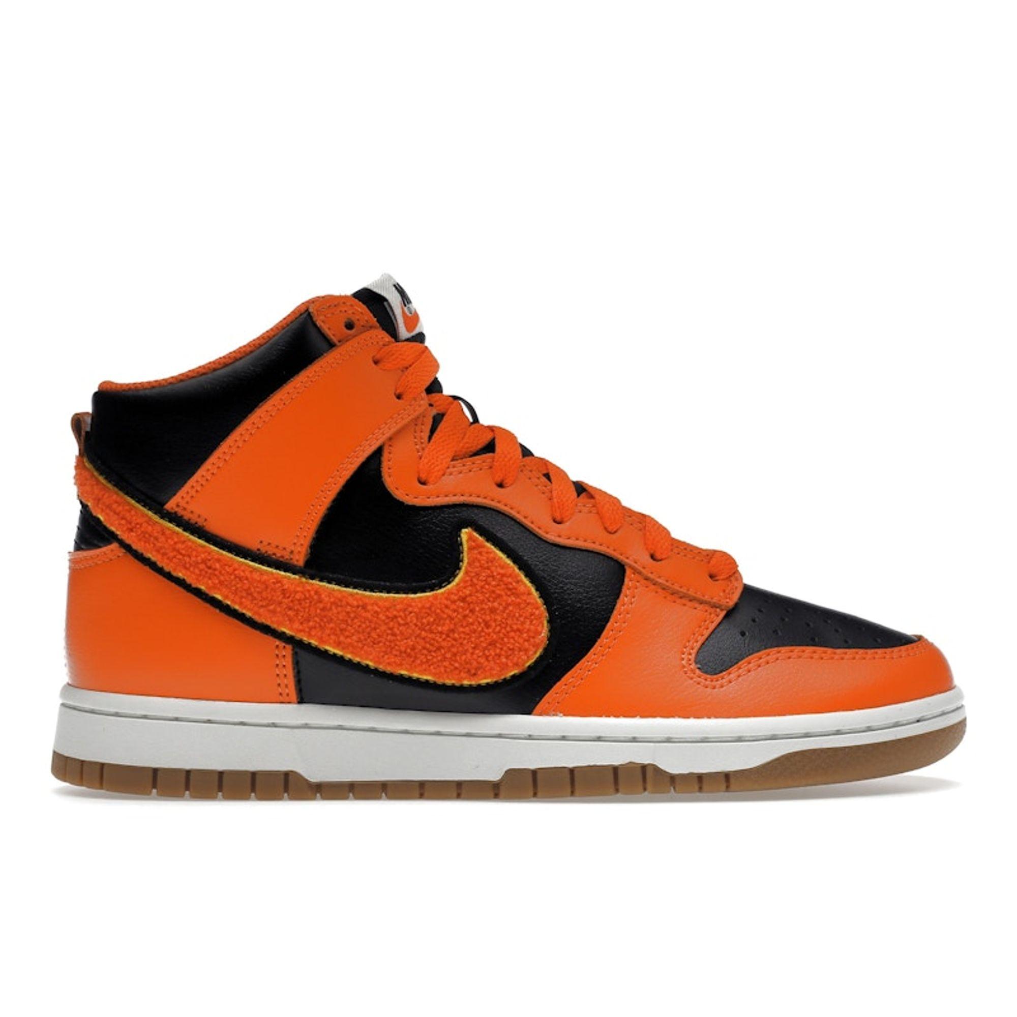 

Nike Dunk High Chenille Swoosh - Мужские кроссовки Safety Orange Black University-Gold Summit-White DR8805-002 41