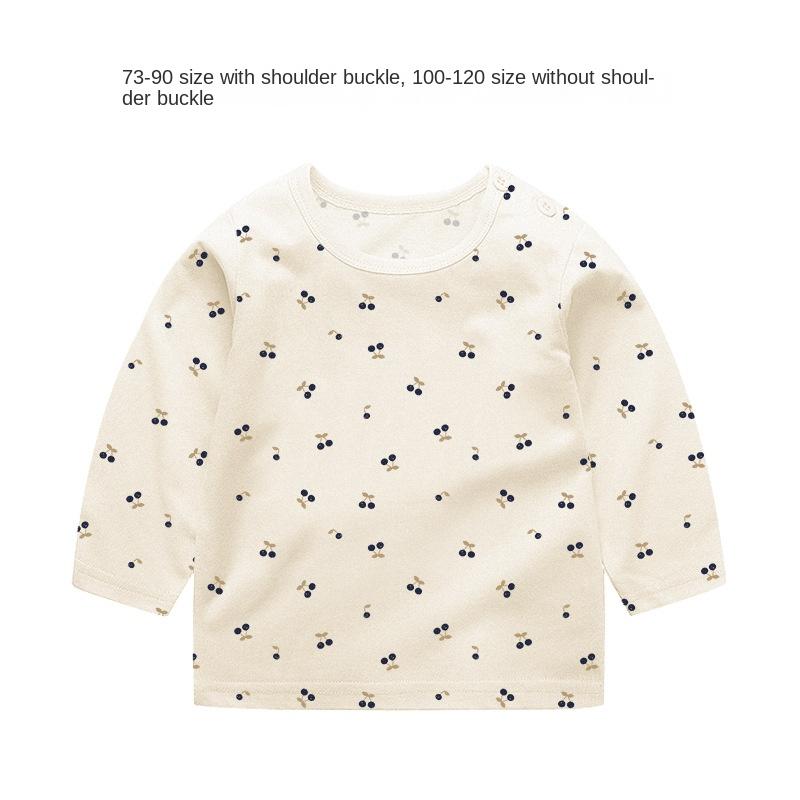 Baby Girl Autumn Long-sleeved T-shirt Baby Cotton Bottoming Shirt Girls Spring and Autumn Tops Small Children Fashionable Autumn Clothes