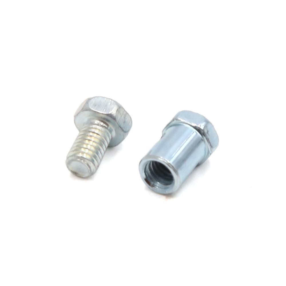 10/20/25/30/40/50/70/100pcs 5mm Thread Dia 15 x 8mm Brake Cable Wire Solderless Nipple Screw Silver Screw For Motorcycle