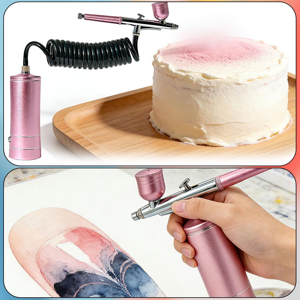 Airbrush Nail with Compressor Portable Air Brush with Compressor For Nails Art Cake Painting Craft Airbrush Nail Art Compressor