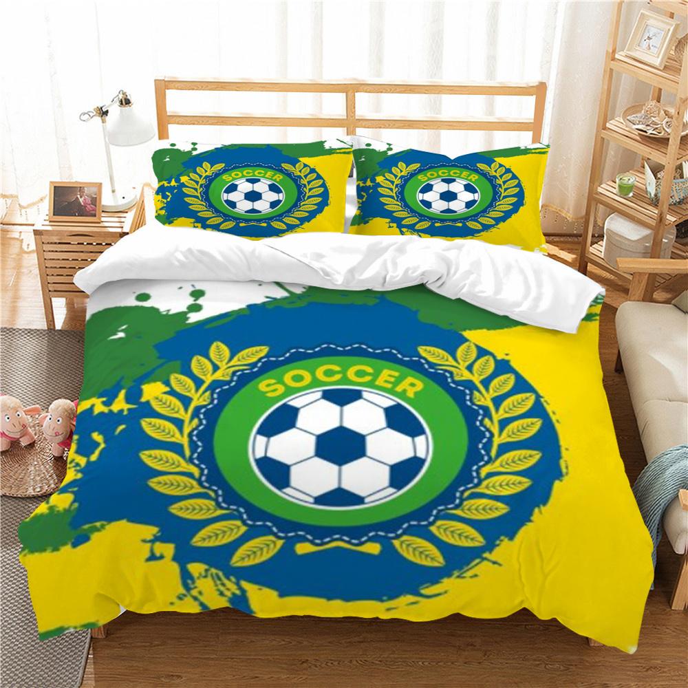 Football Bedding Cover Set with Pillowcase Fashion Cover Teen Children Luxury Home Bed Set Highend Duvet Cover