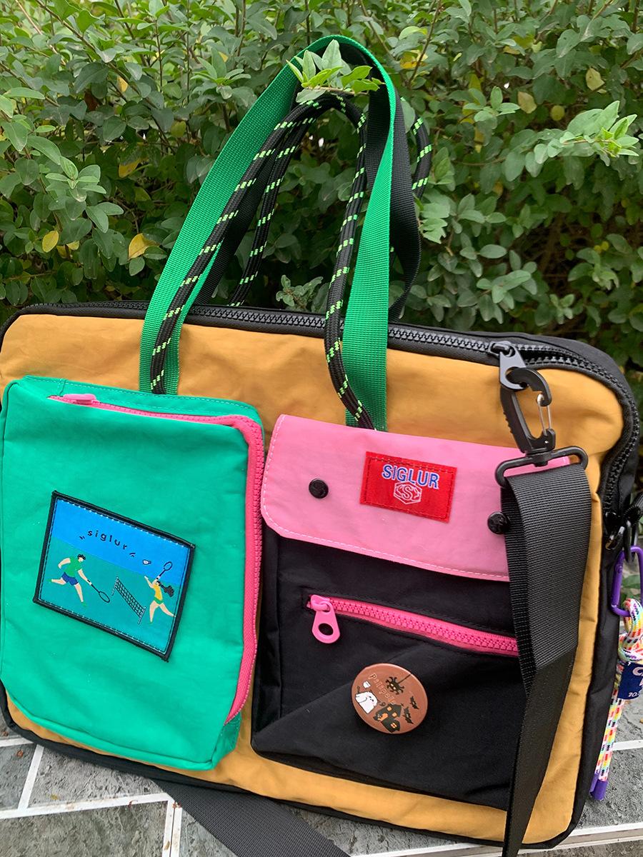 

2025 Новая Портативная Сумка-Тоут Большой Вместимости для Поездок на Работу, Контрастного Цвета, Через Плечо, Кроссбоди, Сумка для Хранения Ноутбука, Планшета желто-зеленый