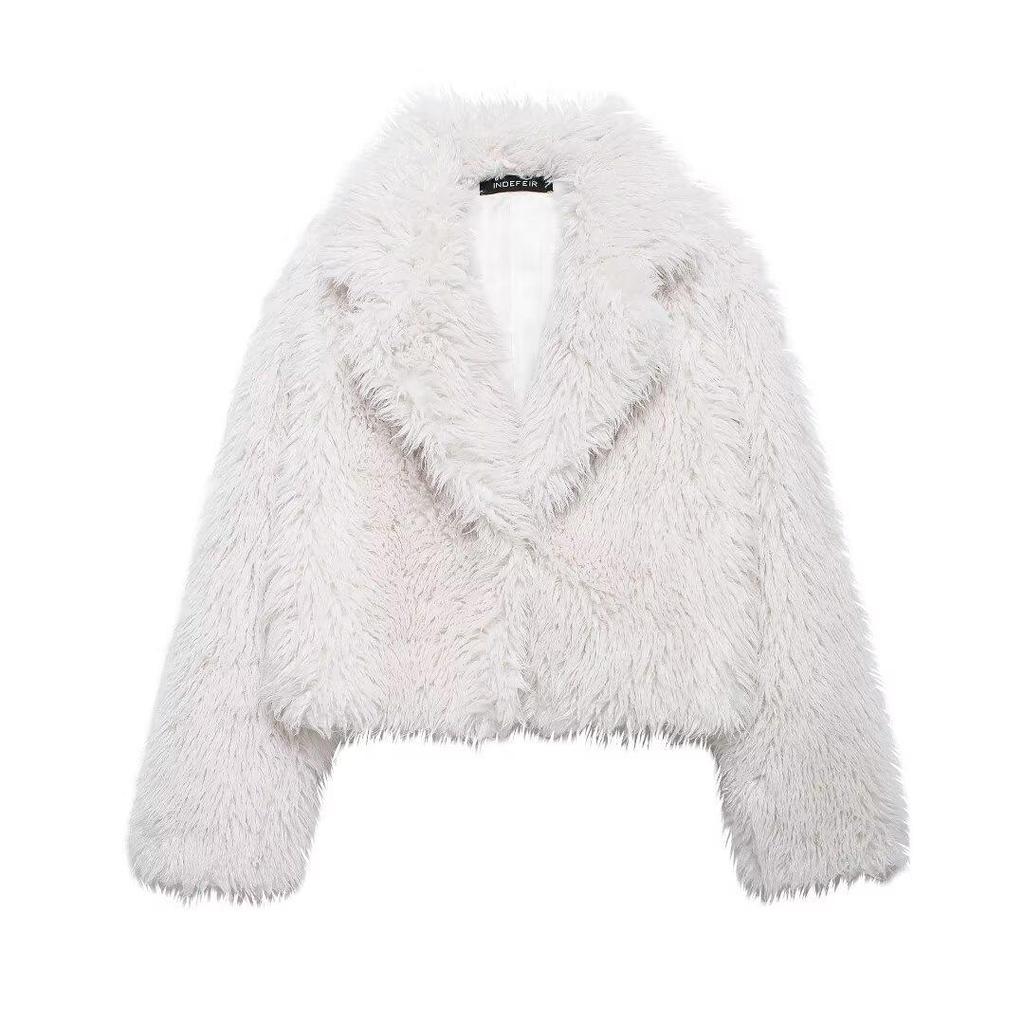 Women's Eco-friendly Faux Fur Coat - Autumn/Winter Celebrity Fashion 