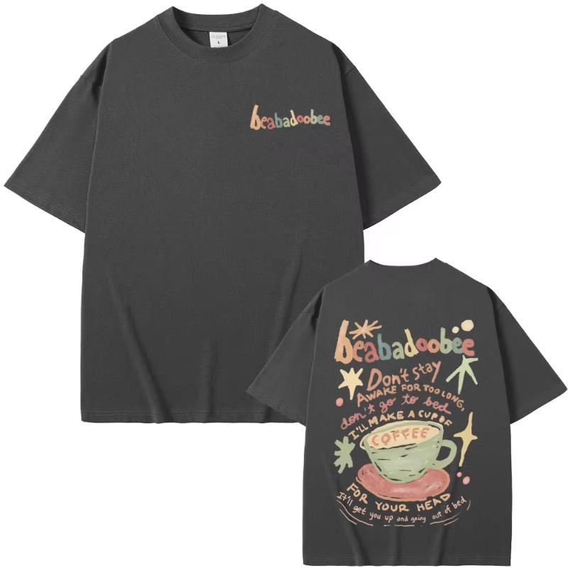 Beabadoobee Grafische Print T-shirt Unisex Dames Mode Vintage Oversized T-shirts Unisex Casual Puur Katoen T-shirt Y2k Streetwear