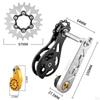 Upgrade-Set für Singlespeed-Fahrräder mit Kettenspannern und Distanzstücken