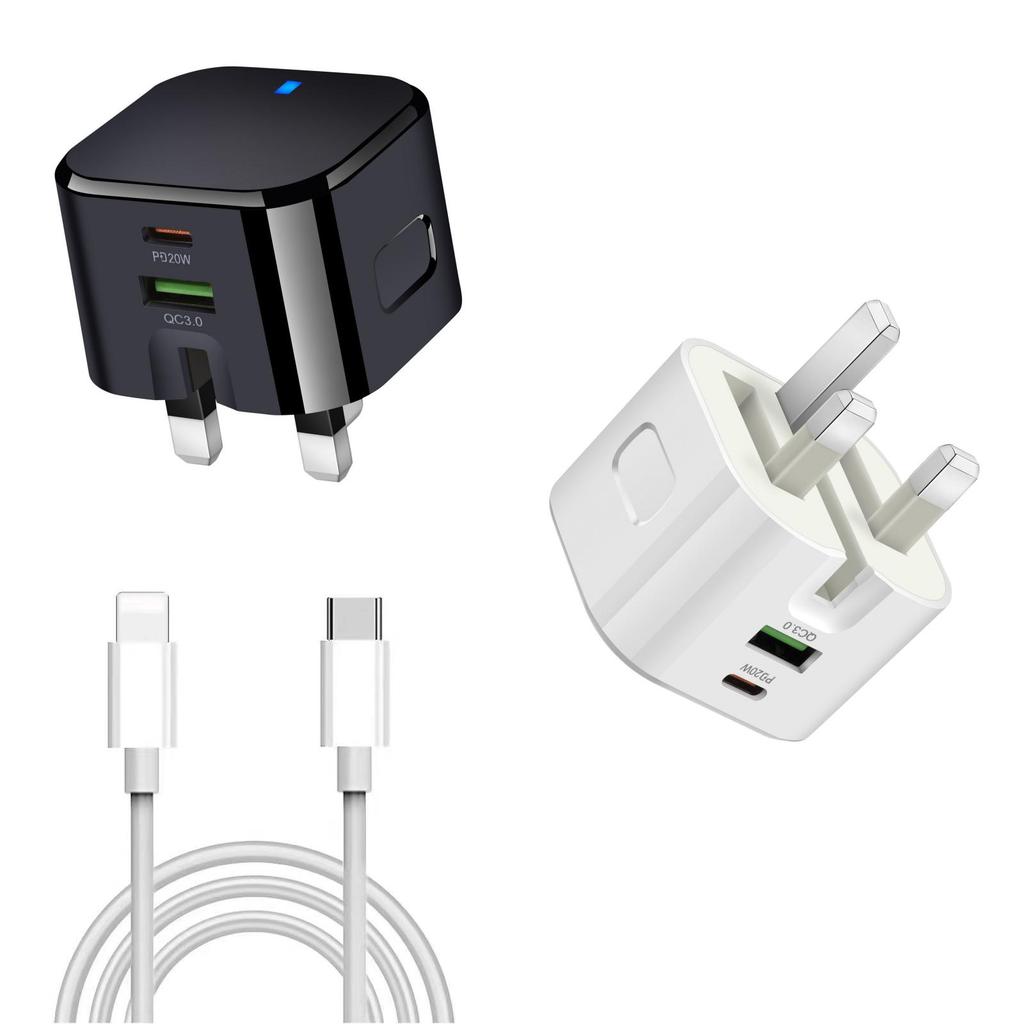 Pd20w British Standard Charger Qc3.0 Foldable Plug Charger Head For Apple Samsung Phones