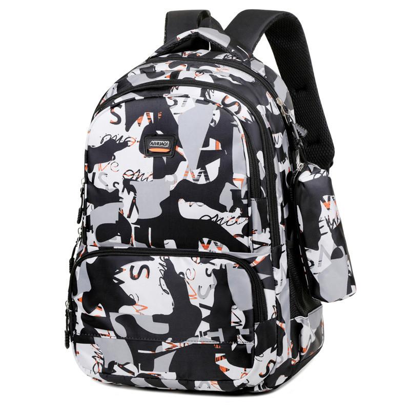 Backpack Outdoor Printed Computer Bag Anti Friction Student Schoolbag