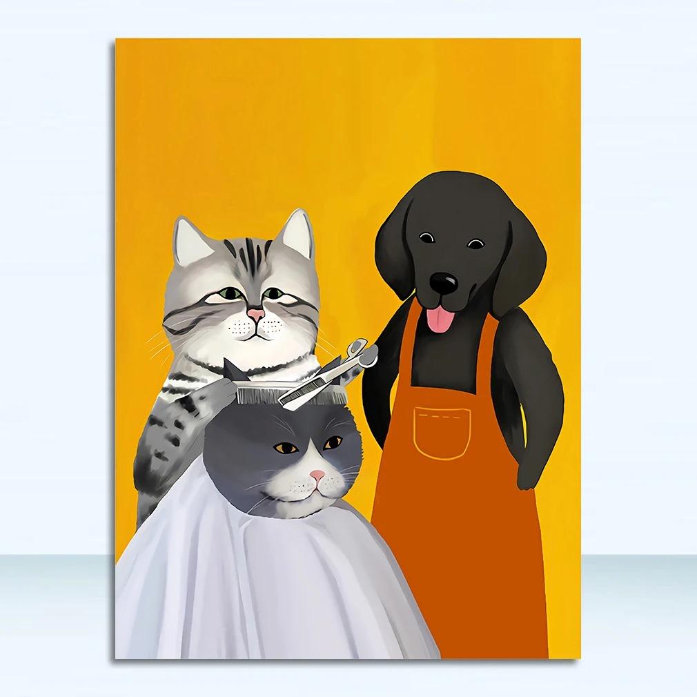 Wall Art Pictures For Living Room Kid's Bedroom Nursery Cuadros Home Decor Cartoon Cat Posters And Prints Canvas Oil Painting