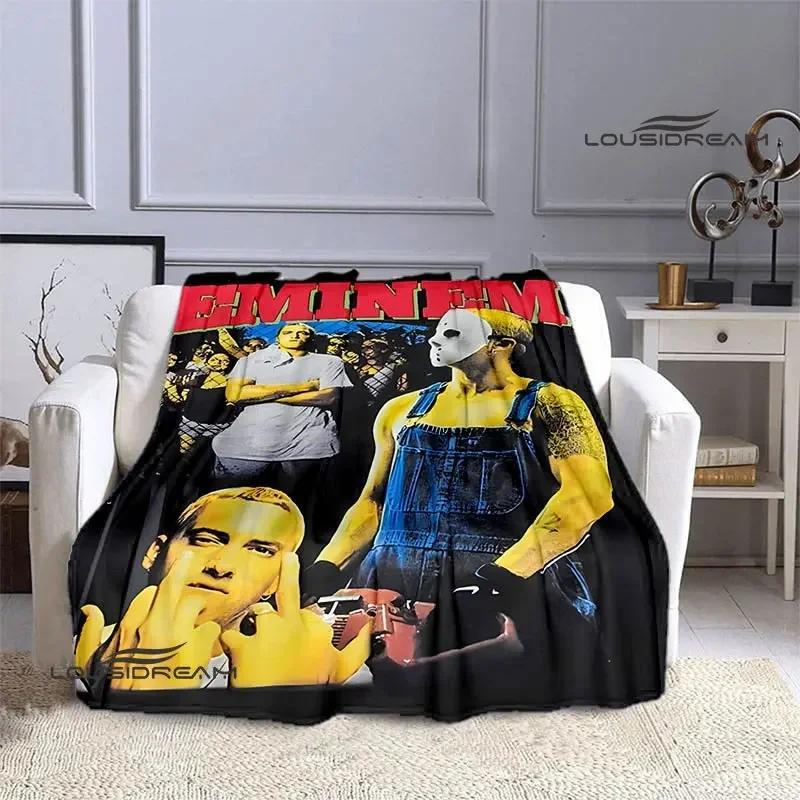 Eminem Hip-hop Singer Printing Blankets Warm Blanket Flannel Blanket Picnic Blanket Blankets for Beds Birthday Gift