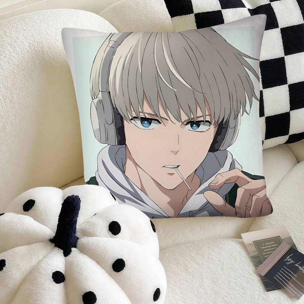 Anime Kaji Ren Windbreaker Kissenbezug Mode Quadratischer Kissenbezug Schlafzimmer Sofa Zimmer Innendekoration Freizeit
