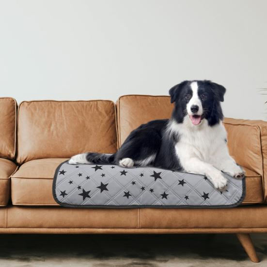 Kendinden Isınan Evcil Hayvan Yatağı Yıldız Desenli Termal Kedi Yatağı Kaymaz Tabanlı Köpek Kafesi Pedi Yıkanabilir Sıcak İç Mekan Köpekleri Kediler Kanepe Yer Kullanımı için İşeme Pedi