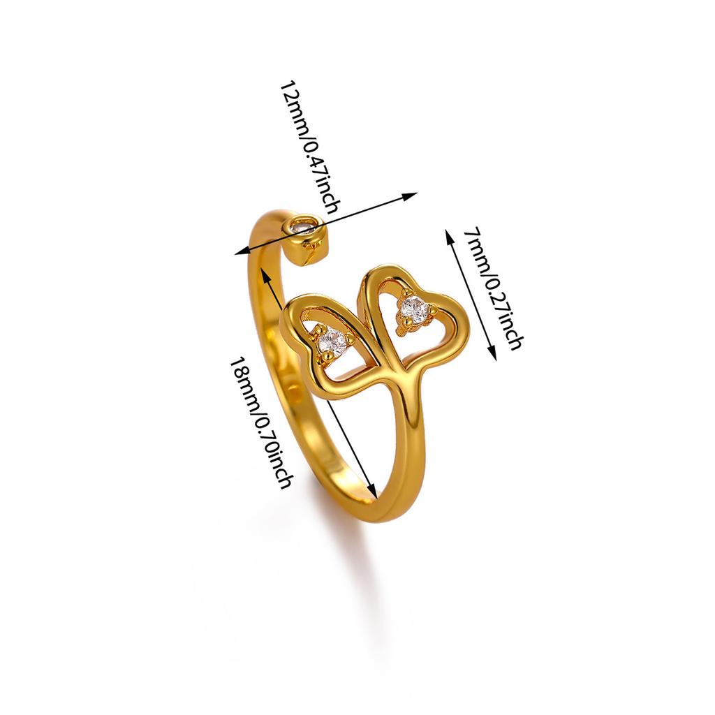 Geometric Knot Gold Color Rings For Women Wedding CZ Leaf Ring Punk Star Personalization Open Anillos Birthday Jewelry Her Gift