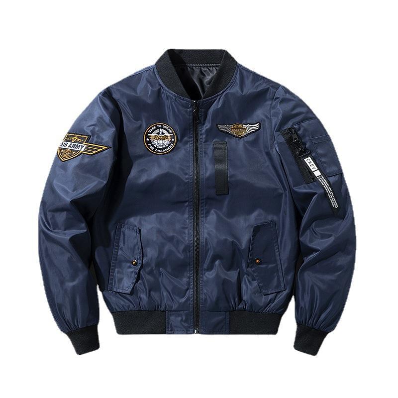 Spring and Autumn Large Size Outdoor Men's Reversible Flight Suit Casual Jacket Thin Reversible Stand Collar Men's Jacket