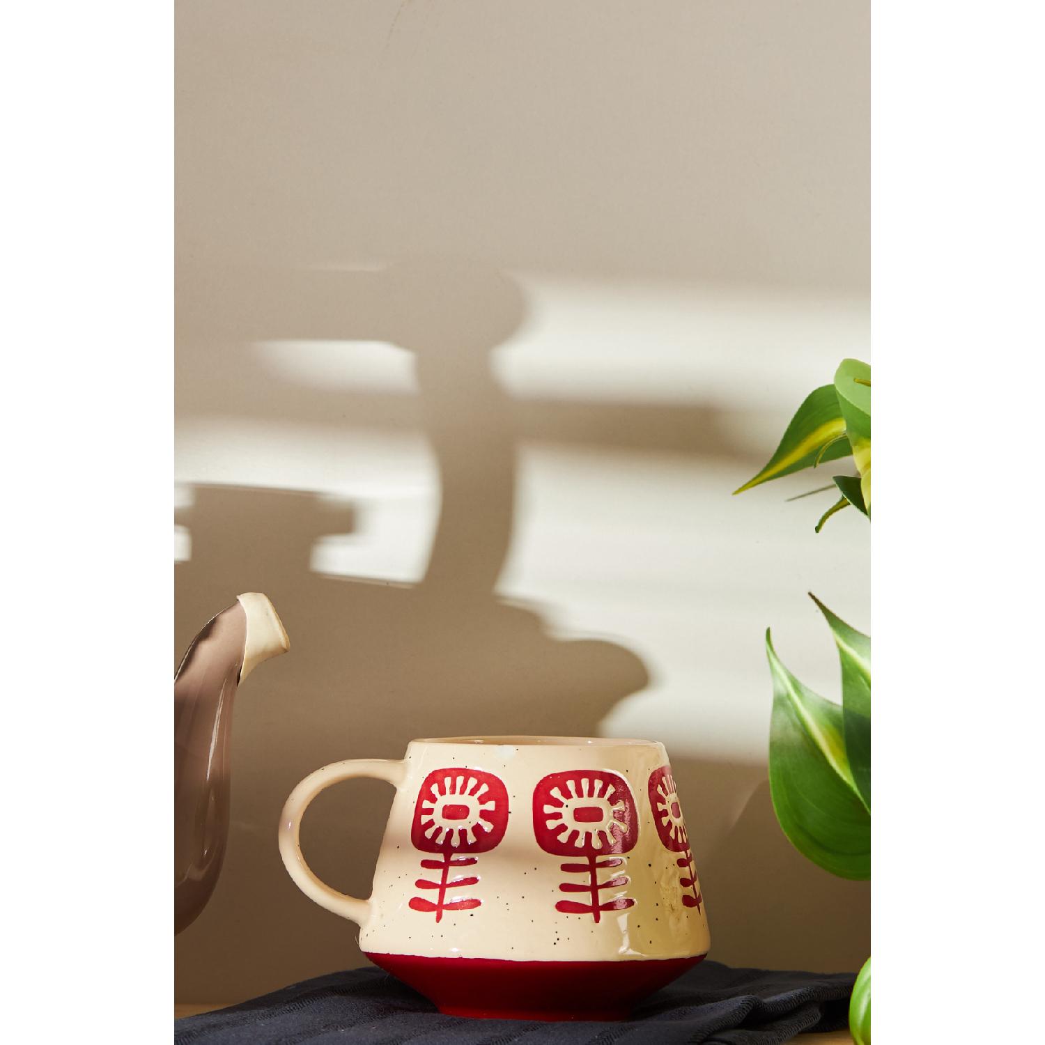 

Кружка «Этническая трава» 480 мл Бордово-красный