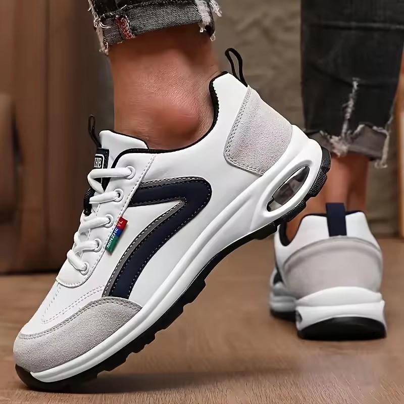 Shoes for Man Fashion Forward Multiple Color Leather Surface Waterproof Shoes Trendy Men's Anti Slip Anti Odor Running Shoes