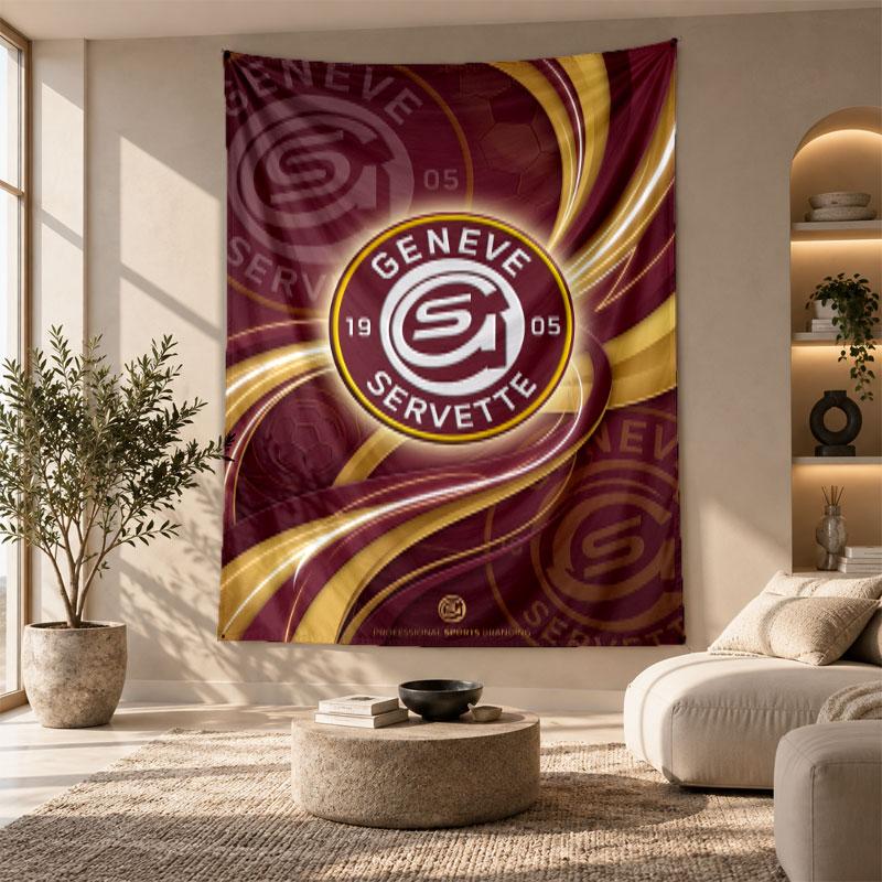 Decorative Tapestry,Servette FC Printed Wall Art, Lightweight Wall Hanging For Bedroom Background
