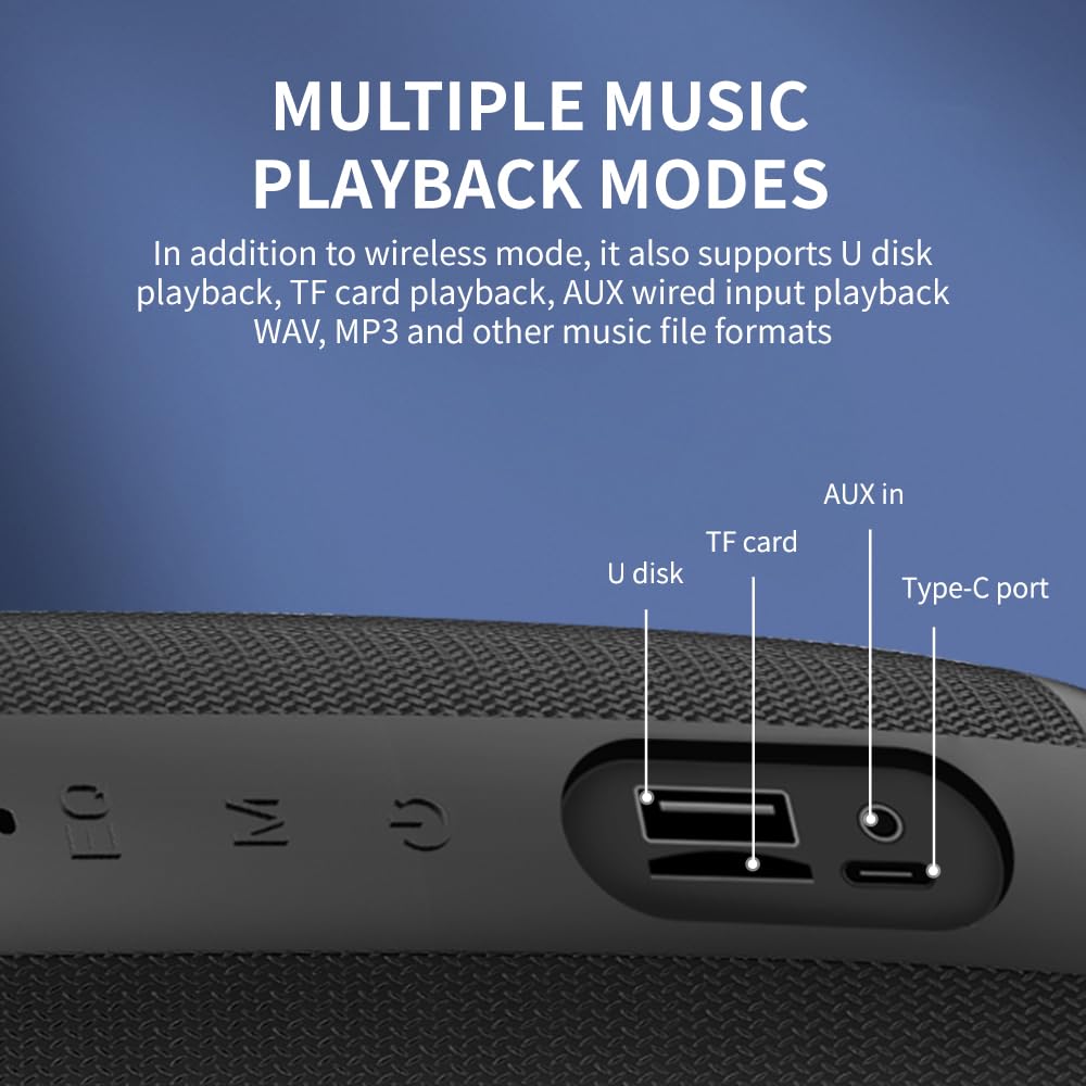 CYBORIS V9 Pro 50W Bluetooth-kompatibler Bass-Sound-Lautsprecher Unterstützt TF-Karte/U-Disk/AUX-In/EQ-Effekt