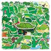 50 Crocodile Cartoon Animal Stickers: Creative, Waterproof Graffiti for Water Bottles, Skateboards, Luggage.