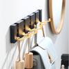 Black Towel Hanger  Robe Hook Folding Clothes Hook Black Gold Clothes Rack Hanger Aluminum Kitchen Hook Door Hanger Wall Mounted