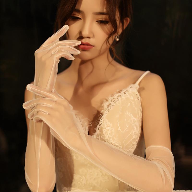 Clothing Chiffon Gloves, Clothing Accessories, Bridal Wedding Dress Gloves
