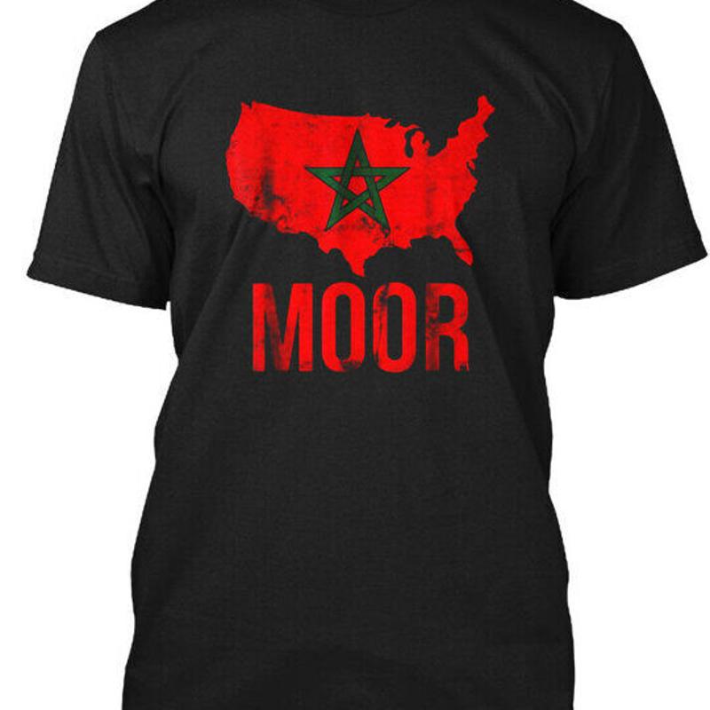 

Moorish American America Amexem Moroccan Flag Moor T Shirt Made in USA S to 5XL 5XL різнокольоровий