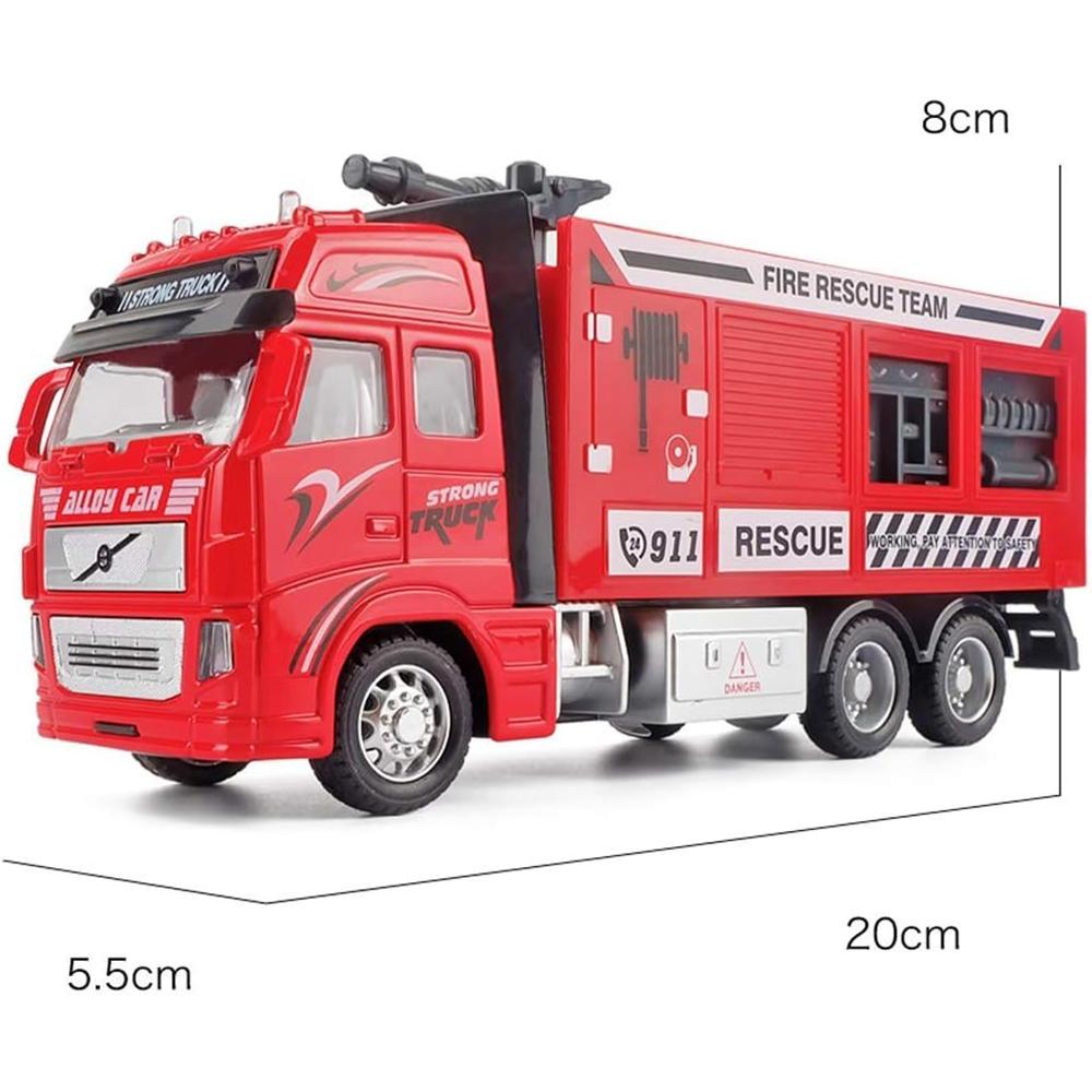 1/32 Alloy Water Tanker Model Simulation Fire Transport Vehicle Pull Back Car Inertia Toy Car Metal Children Toy Car
