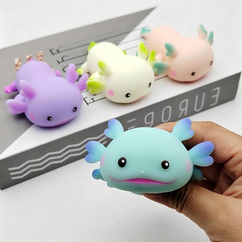 Cute Axolotl Squeeze Toys Cartoon Fish Relax Antistress Squishy Toys Stress Relief Slow Rebound Fidget Toys
