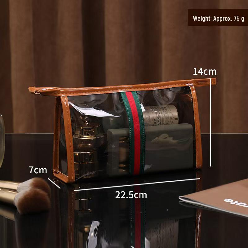 High-Capacity Waterproof Travel Toiletry Bag - Transparent and Portable