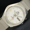 VINTAGE ORIENT AUTOMATIC 48741 JAPAN MENS WHITE COLOR DIAL WATCH A500732-5 R154-a500732