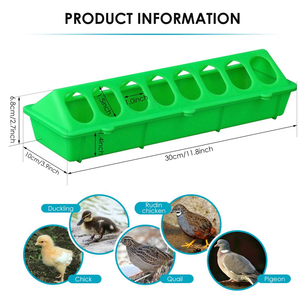 16 Hole Plastic Flip-Top Poultry Bird Feeder Ground Chicken Bird Feeder Trough Pheasant feeding bucket Quality Chick