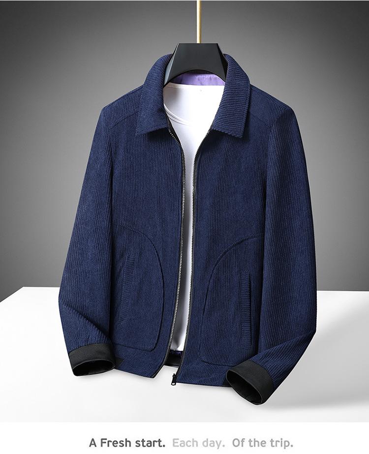 Herren Plus Size Corduroy Reversweste - Frühling/Herbst Stil