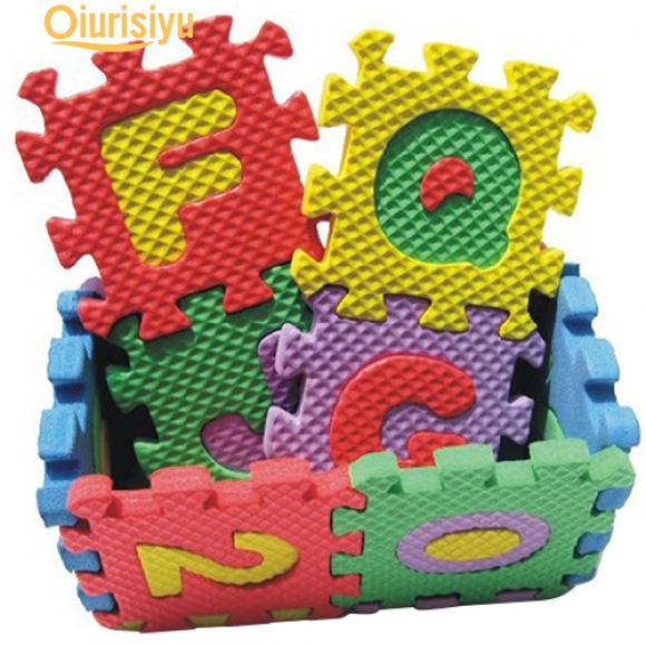 36 Pcs/Set Alphabet Number EVA Puzzle Foam Teaching Mats Toy