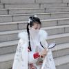Pure Color Face Veil Women's Hanfu Style Half Transparent Sunscreen Headwear Fashionable Accessory for Various Occasions