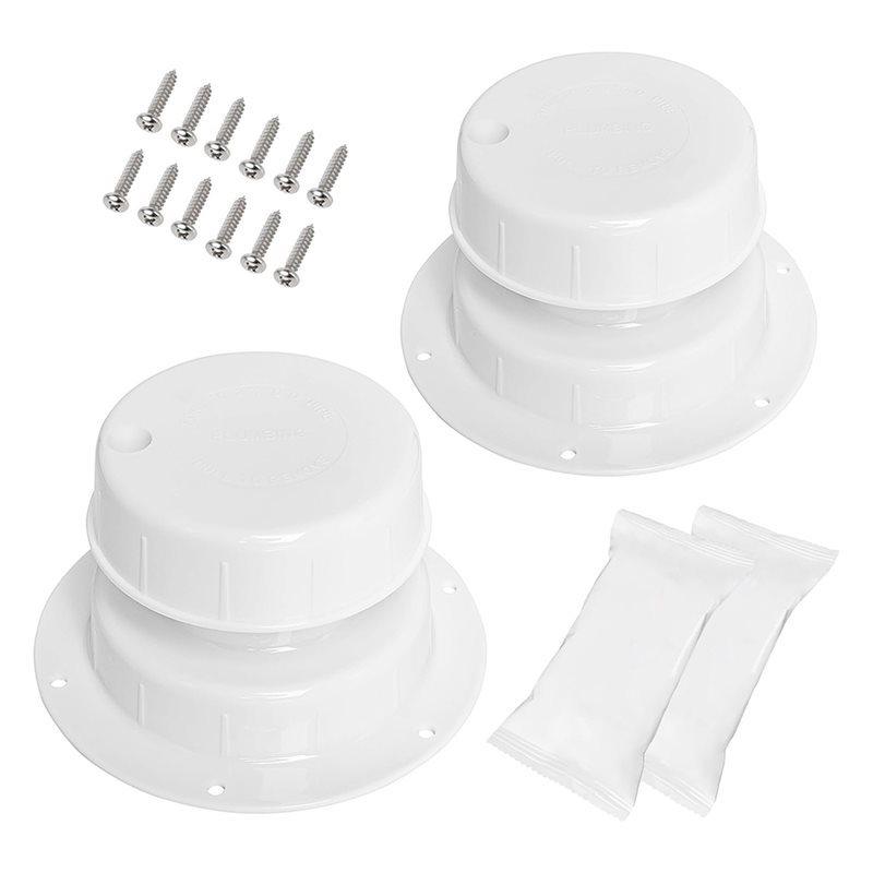 RV Plumbing Vent Cap Replacement Kit For 1 To 2 3/8 Inch Pipe, Includes Screws- For Trailers& Motorhomes
